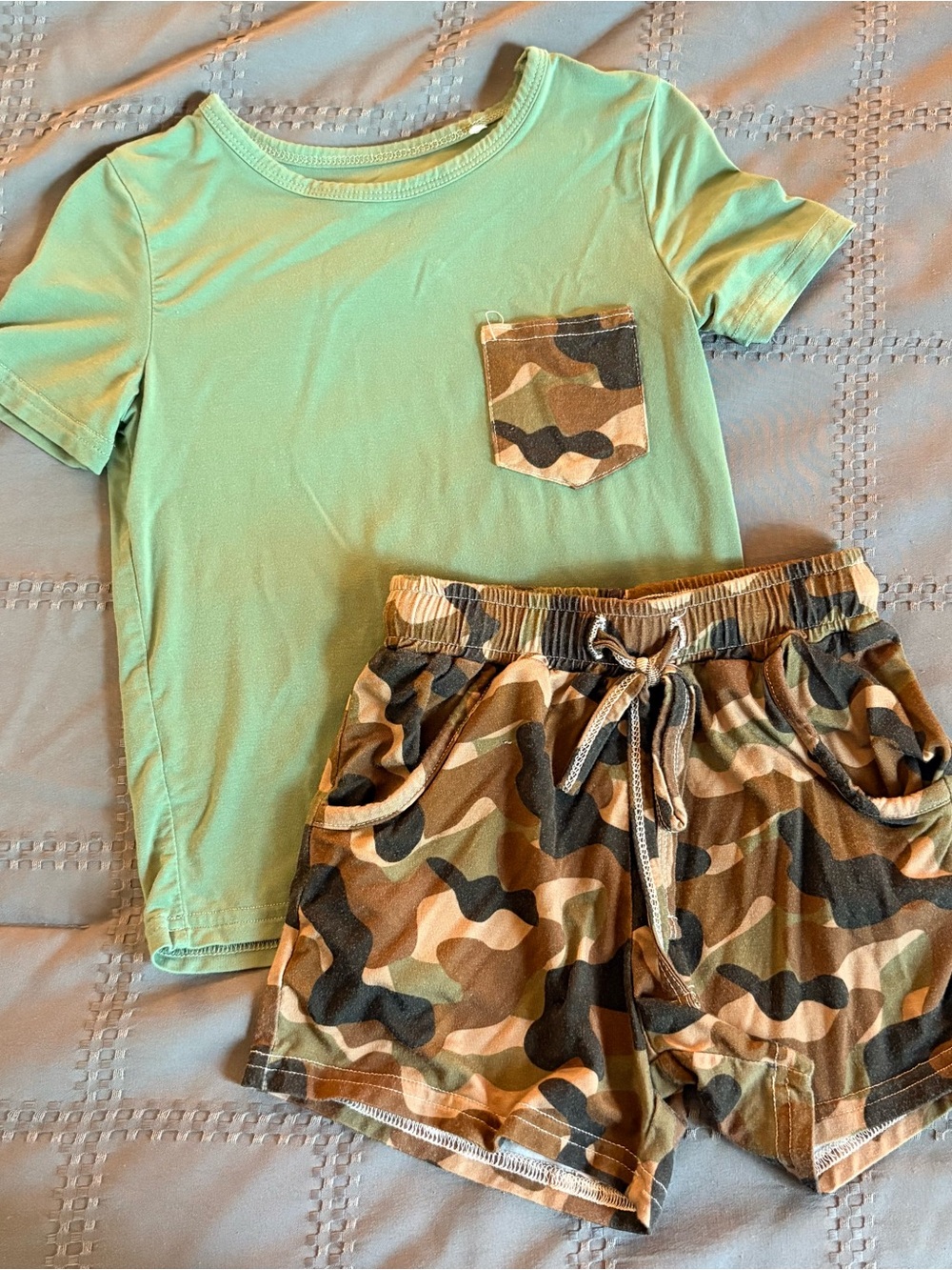 Toddler Camo Bamboo Shorts Set